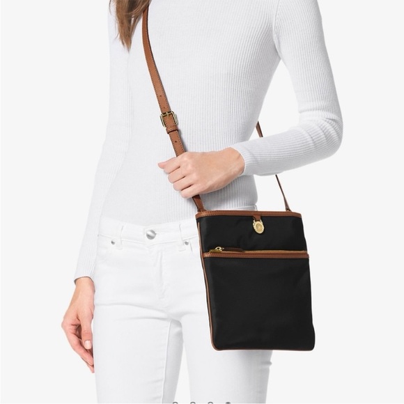 Michael Kors Royal Purple Kempton Nylon Crossbody Purse Bag - Picture 11 of 11